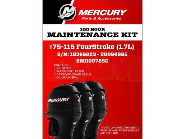 100 uur service kit mercury 75tot 115 pk 100 uur service kit mercury 75tot 115 pk
