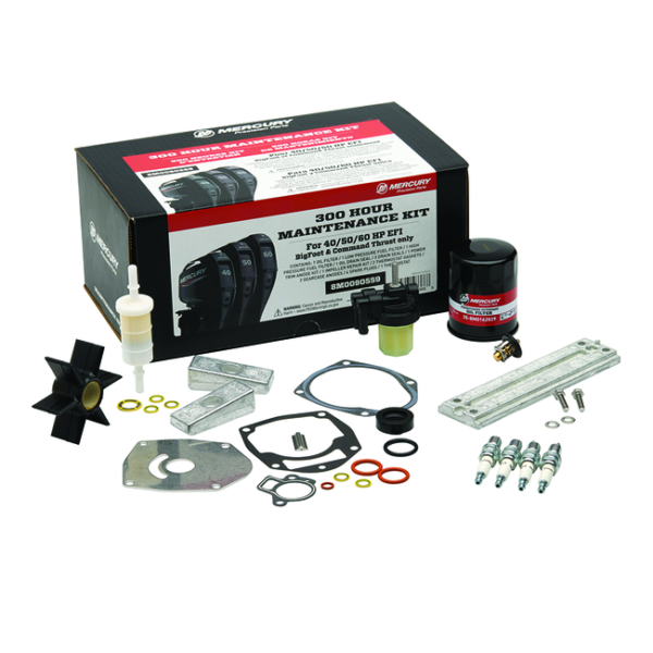 300 uur service kit 40 en 60 pk EFI Mercury CT Bigfoot