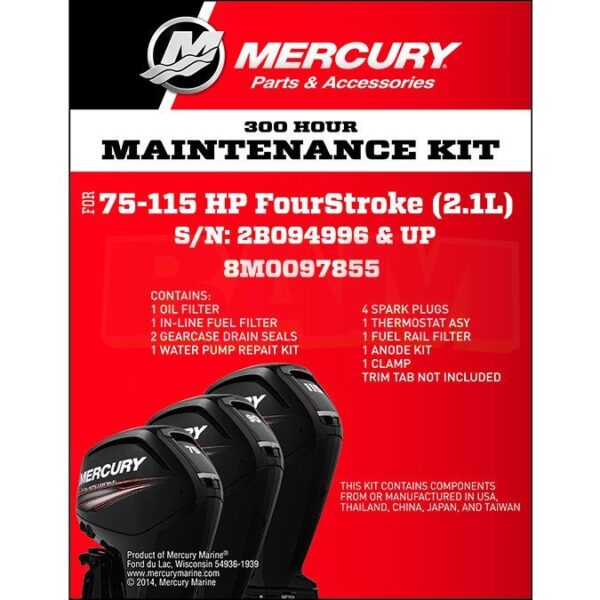 300 uur service kit 75 - 115 pk nieuw model