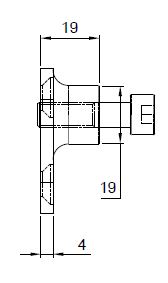 RVS Bracket 8 mm montage boven zij zicht type w8 bolt