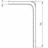 RVS Bracket 10 mm montage zijaanzicht gate small