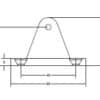 RVS Bracket 5 mm montage zij aanzicht type a
