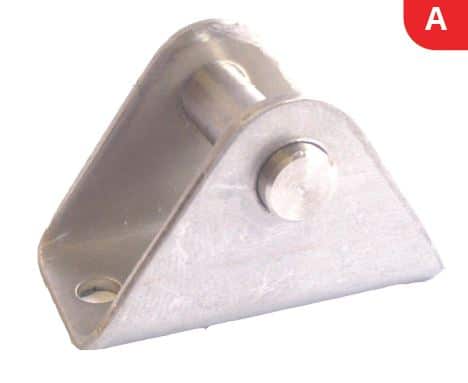 RVS Bracket 6 mm montage type a