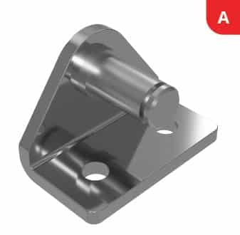 RVS Bracket 8 mm montage type A1 omgekeerd