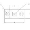 RVS Bracket 5 mm montage boven aanzicht