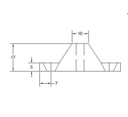 RVS Bracket 5 mm montage zij aanzicht